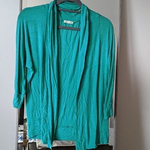 Tea n Rose turquoise 3/4 sleeve sweater